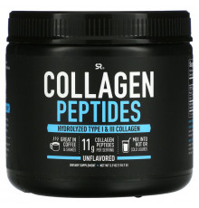 Sports Research, Collagen Peptides, Hydrolyzed Type I & III Collagen, Unflavored, 3.9 oz (110.7 g)