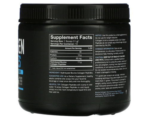Sports Research, Collagen Peptides, Hydrolyzed Type I & III Collagen, Unflavored, 3.9 oz (110.7 g) Sports Research, Collagen Peptides, Hydrolyzed Type I & III Collagen, Unflavored, 3.9 oz (110.7 g)