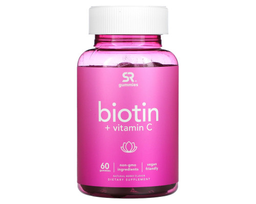 Sports Research, Biotin + Vitamin C, Natural Berry, 60 Gummies Sports Research, Biotin + Vitamin C, Natural Berry, 60 Gummies