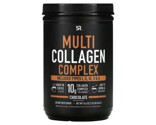 Sports Research, Multi Collagen Complex, Chocolate, 1.03 lb (465 g) Sports Research, Multi Collagen Complex, Chocolate, 1.03 lb (465 g)