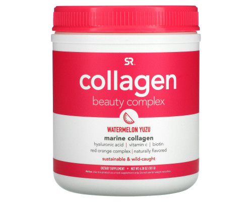 Sports Research, Collagen Beauty Complex, Marine Collagen, Watermelon Yuzu, 6.38 oz (181 g) Sports Research, Collagen Beauty Complex, Marine Collagen, Watermelon Yuzu, 6.38 oz (181 g)