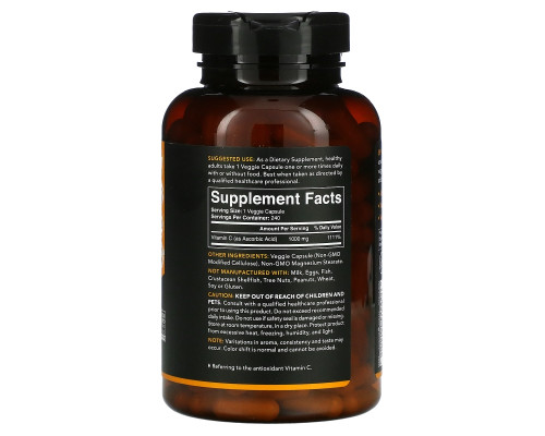 Sports Research, Vitamin C, 1,000 mg, 240 Veggie Capsules Sports Research, Vitamin C, 1,000 mg, 240 Veggie Capsules