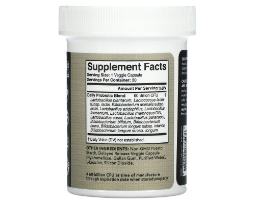 Sports Research, Daily Probiotics Delayed Release, 60 Billion CFU, 30 Veggie Capsules Sports Research, Daily Probiotics Delayed Release, 60 Billion CFU, 30 Veggie Capsules