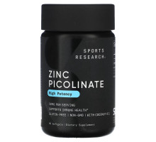 Sports Research, Zinc Picolinate, High Potency , 50 mg, 60 Softgels