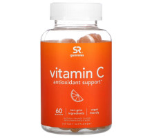 Sports Research, Vitamin C, Antioxidant Support, Natural Orange , 60 Gummies