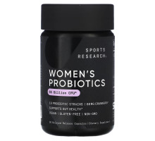 Sports Research, Women's Probiotics, Cranberry + Prebiotics, 30 Delayed Release Veggie Capsules