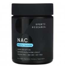 Sports Research, NAC, N-Acetyl-Cysteine, 600 mg, 90 Veggie Capsules