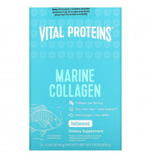 Vital Proteins, Wild Caught, Marine Collagen, Unflavored, 20 Individual Packets (10 g)