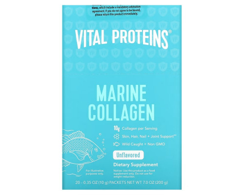 Vital Proteins, Wild Caught, Marine Collagen, Unflavored, 20 Individual Packets (10 g) Vital Proteins, Wild Caught, Marine Collagen, Unflavored, 20 Individual Packets (10 g)