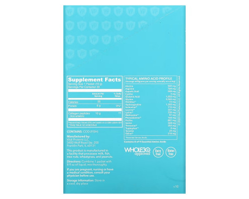 Vital Proteins, Wild Caught, Marine Collagen, Unflavored, 20 Individual Packets (10 g) Vital Proteins, Wild Caught, Marine Collagen, Unflavored, 20 Individual Packets (10 g)