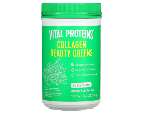 Vital Proteins, Collagen Beauty Greens, Vanilla Coconut, 10.2 oz (288 g) Vital Proteins, Collagen Beauty Greens, Vanilla Coconut, 10.2 oz (288 g)