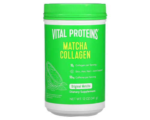 Vital Proteins, Matcha Collagen, оригинальный продукт маття, 12 унц. (341 г) Vital Proteins, Matcha Collagen, оригинальный продукт маття, 12 унц. (341 г)