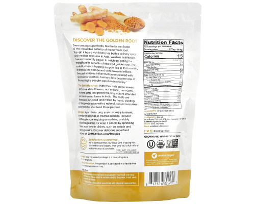 Zint, Organic Turmeric Powder, 16 oz (454 g) Zint, Organic Turmeric Powder, 16 oz (454 g)