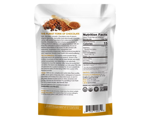 Zint, Cacao Raw Organic Powder, 8 oz (227 g) Zint, Cacao Raw Organic Powder, 8 oz (227 g)
