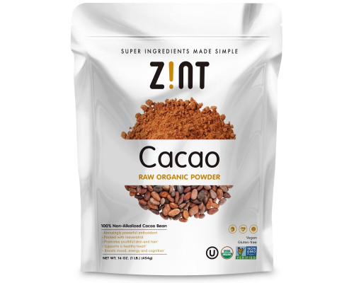 Zint, Raw Organic Cacao Powder, 16 oz (454 g) Zint, Raw Organic Cacao Powder, 16 oz (454 g)
