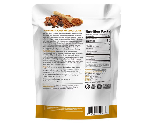 Zint, Raw Organic Cacao Powder, 16 oz (454 g) Zint, Raw Organic Cacao Powder, 16 oz (454 g)