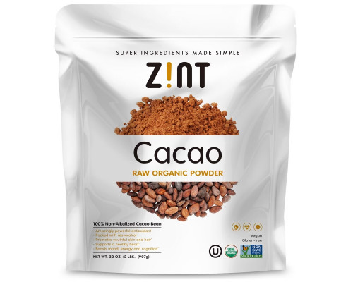 Zint, Raw Organic Cacao Powder, 32 oz (907 g) Zint, Raw Organic Cacao Powder, 32 oz (907 g)