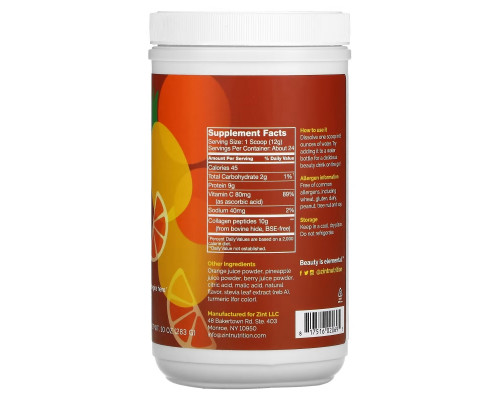 Zint, Sweet Collagen, Pineapple Orangeade, 10 oz (283 g) Zint, Sweet Collagen, Pineapple Orangeade, 10 oz (283 g)