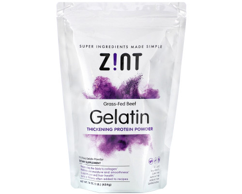 Z!NT, Beef Gelatin, Чистый Протеин, 16 унций (454г) Z!NT, Beef Gelatin, Чистый Протеин, 16 унций (454г)