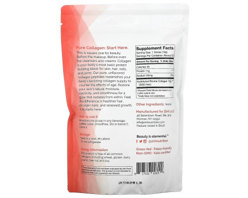 Z!NT, Collagen Hydrolysate, Чистый Протеин, 10 унций (283г) Z!NT, Collagen Hydrolysate, Чистый Протеин, 10 унций (283г)