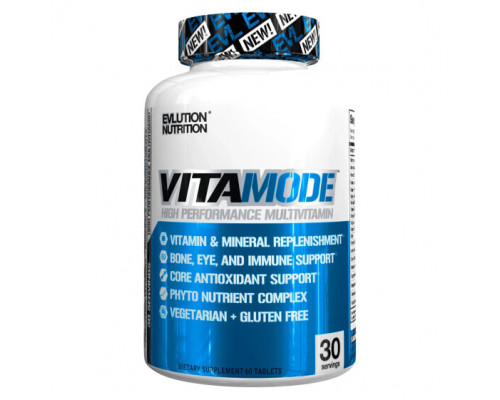 Витаминно-минеральные комплексы EVLution Nutrition, VitaMode, High Performance Multi Vitamin, 60 Tablets Витаминно-минеральные комплексы EVLution Nutrition, VitaMode, High Performance Multi Vitamin, 60 Tablets
