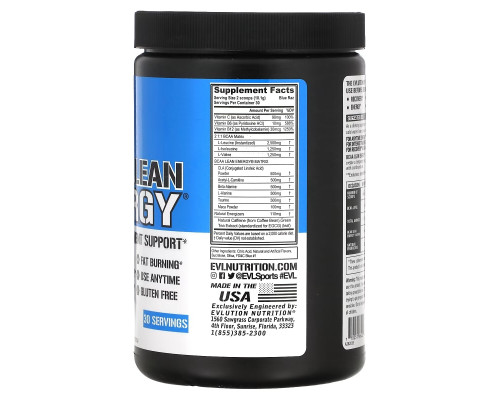 EVLution Nutrition, BCAA Lean Energy, со вкусом синей малины, 303 г (10,60 унции) EVLution Nutrition, BCAA Lean Energy, со вкусом синей малины, 303 г (10,60 унции)