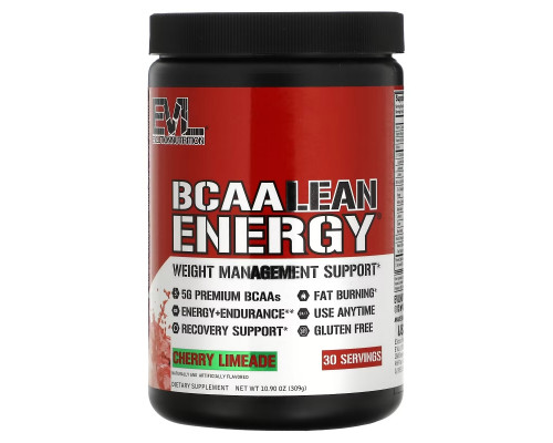 EVLution Nutrition, BCAA LEAN ENERGY, Weight Management Support, Cherry Limeade, 10.90 oz (309 g) EVLution Nutrition, BCAA LEAN ENERGY, Weight Management Support, Cherry Limeade, 10.90 oz (309 g)