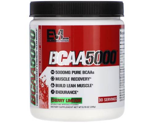 EVLution Nutrition, BCAA5000, Cherry Limeade, 8.78 oz (249 g) EVLution Nutrition, BCAA5000, Cherry Limeade, 8.78 oz (249 g)
