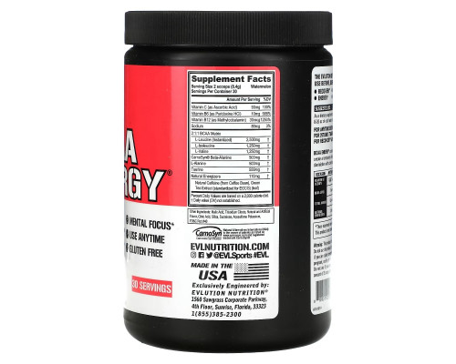 EVLution Nutrition, BCAA ENERGY, арбуз, 252 г (8,89 унции) EVLution Nutrition, BCAA ENERGY, арбуз, 252 г (8,89 унции)