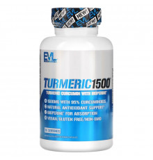EVLution Nutrition, Куркумин из куркумы, 90 вегетарианских капсул
