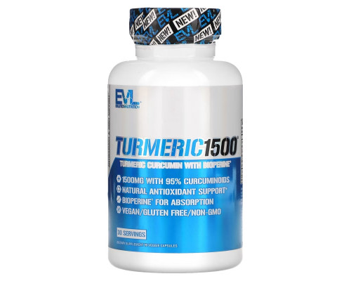 EVLution Nutrition, Куркумин из куркумы, 90 вегетарианских капсул EVLution Nutrition, Куркумин из куркумы, 90 вегетарианских капсул