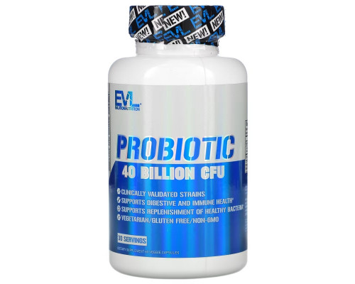 EVLution Nutrition, Ultra Pure Probiotic , 40 Billion CFU, 60 Capsules EVLution Nutrition, Ultra Pure Probiotic , 40 Billion CFU, 60 Capsules