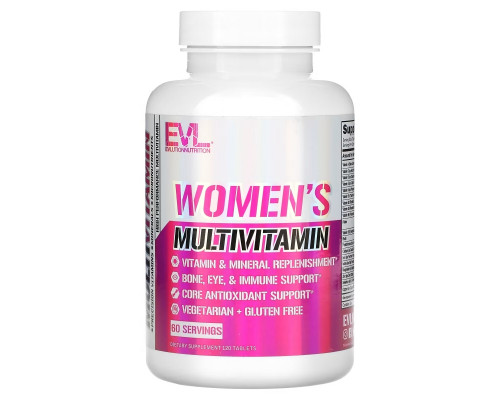 EVLution Nutrition, Women's Multivitamin, 120 Tablets EVLution Nutrition, Women's Multivitamin, 120 Tablets