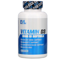 EVLution Nutrition, Vitamin D3, 5,000 IU, 120 Softgels