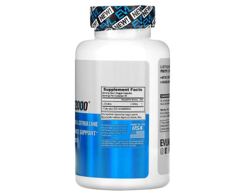 EVLution Nutrition, L-Citrulline2000, 90 Veggie Capsules EVLution Nutrition, L-Citrulline2000, 90 Veggie Capsules