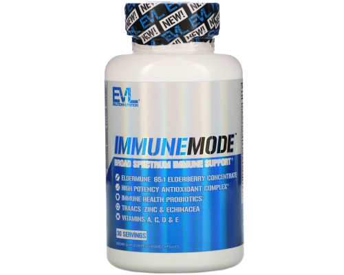 EVLution Nutrition, ImmuneMode, Broad Spectrum Immune Support, 30 Veggie Capsules EVLution Nutrition, ImmuneMode, Broad Spectrum Immune Support, 30 Veggie Capsules
