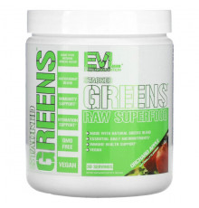 Зелень и зеленые овощи EVLution Nutrition, Stacked Greens Raw Superfood, яблочный сад, 162 г (5,7 унции)
