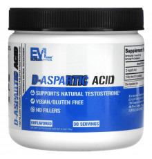 EVLution Nutrition, D-Aspartic Acid, Unflavored, 3.3 oz (94 g)