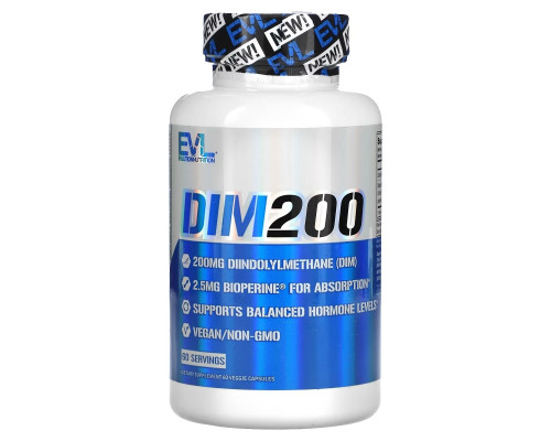 EVLution Nutrition, DIM 200, 200 mg, 60 Veggie Capsules EVLution Nutrition, DIM 200, 200 mg, 60 Veggie Capsules