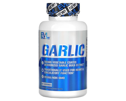 EVLution Nutrition, Garlic , 500 mg, 60 Veggie Capsules EVLution Nutrition, Garlic , 500 mg, 60 Veggie Capsules