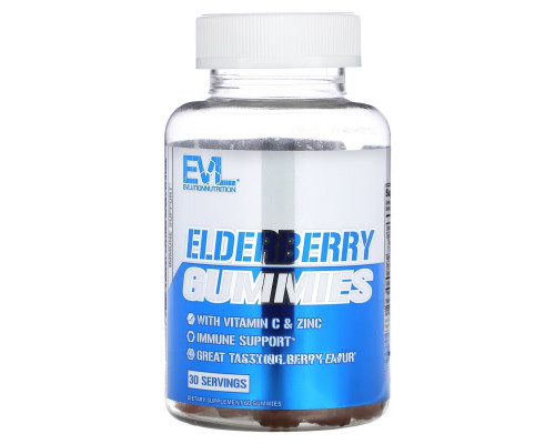 EVLution Nutrition, Жевательные мармеладки с бузиной, ягодный, 60 шт. EVLution Nutrition, Жевательные мармеладки с бузиной, ягодный, 60 шт.