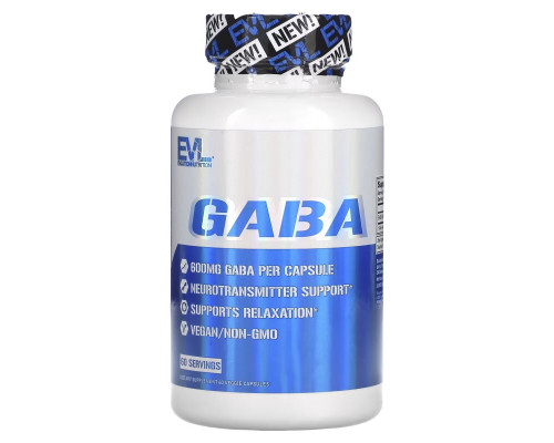 EVLution Nutrition, GABA, 600 mg, 60 Veggie Capsules EVLution Nutrition, GABA, 600 mg, 60 Veggie Capsules