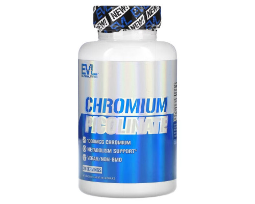 EVLution Nutrition, Chromium Picolinate, 1,000 mcg, 30 Capsules