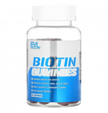 EVLution Nutrition, Biotin Gummies, Strawberry, 2,500 mcg, 60 Gummies
