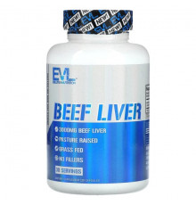 Для пищеварительной системы EVLution Nutrition, Говяжья печень, 750 мг, 120 капсул