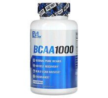 EVLution Nutrition, BCAA1000, 500 mg, 60 Veggie Capsules