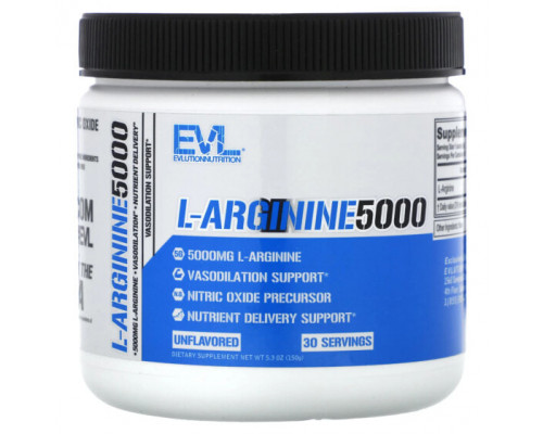 Аминокислоты EVLution Nutrition, L-аргинин 500, без добавок, 5000 мг, 150 г (5,3 унции) Аминокислоты EVLution Nutrition, L-аргинин 500, без добавок, 5000 мг, 150 г (5,3 унции)