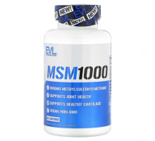 Для мышц и суставов EVLution Nutrition, MSM 1000`` 120 растительных капсул
