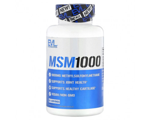 Для мышц и суставов EVLution Nutrition, MSM 1000`` 120 растительных капсул Для мышц и суставов EVLution Nutrition, MSM 1000`` 120 растительных капсул