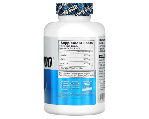 EVLution Nutrition, BCAA5000, 240 Capsules EVLution Nutrition, BCAA5000, 240 Capsules